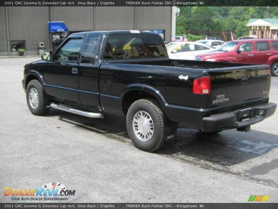 2001 GMC Sonoma SL Extended Cab 4x4 Onyx Black / Graphite Photo #5