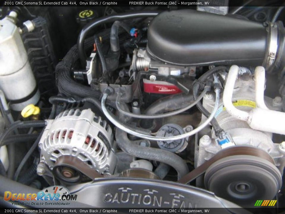 2001 GMC Sonoma SL Extended Cab 4x4 Onyx Black / Graphite Photo #14