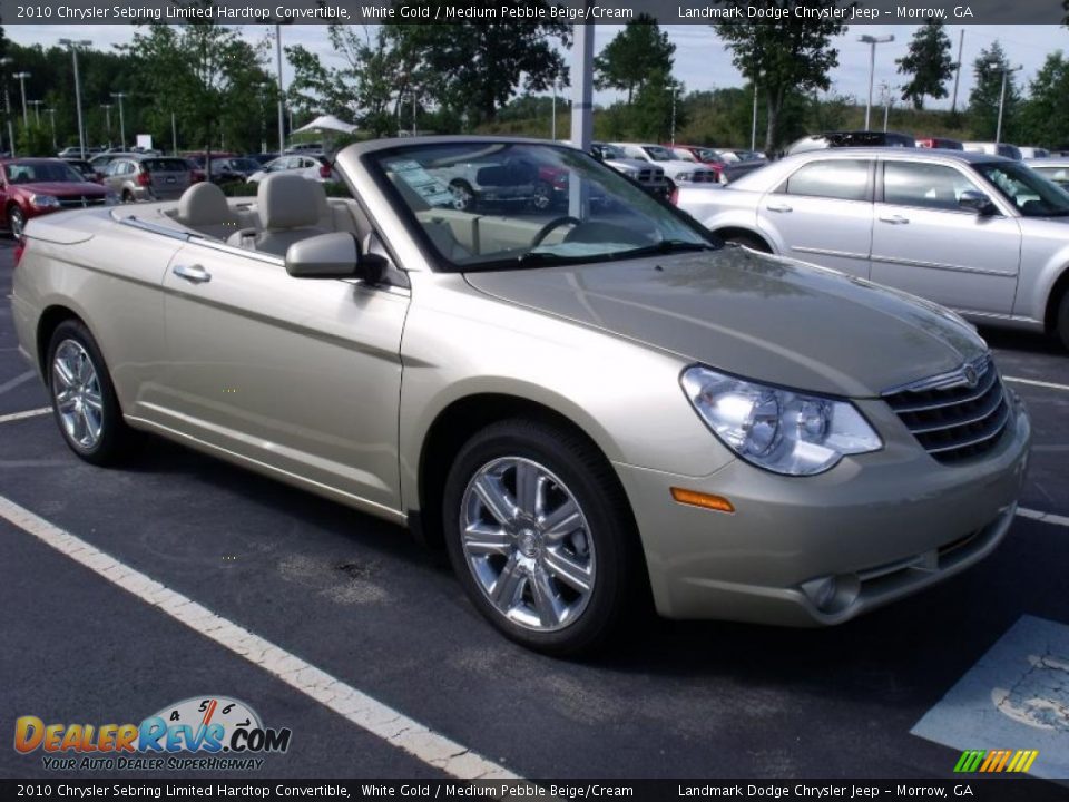2010 Chrysler Sebring Limited Hardtop Convertible White Gold / Medium Pebble Beige/Cream Photo #4