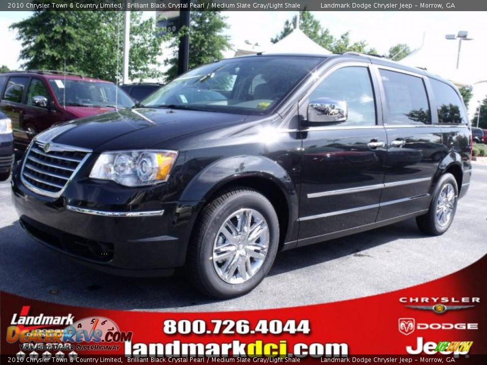 2010 Chrysler Town & Country Limited Brilliant Black Crystal Pearl / Medium Slate Gray/Light Shale Photo #1