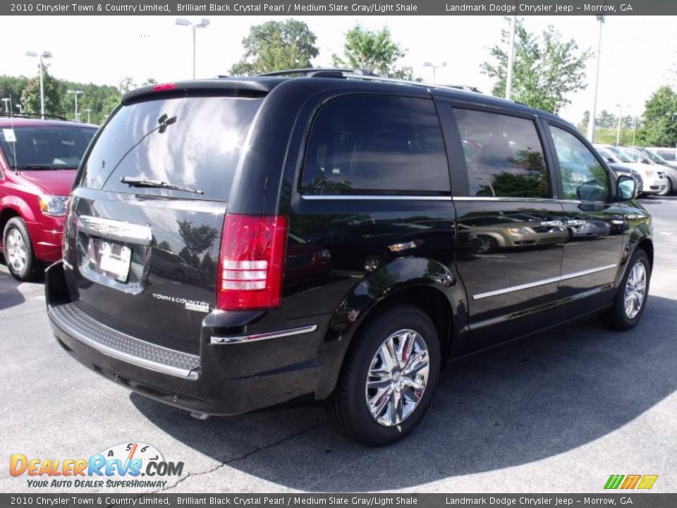 2010 Chrysler Town & Country Limited Brilliant Black Crystal Pearl / Medium Slate Gray/Light Shale Photo #3
