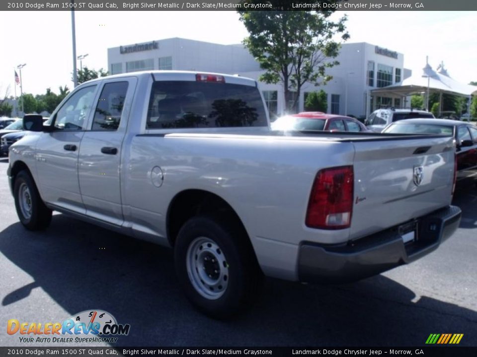 2010 Dodge Ram 1500 ST Quad Cab Bright Silver Metallic / Dark Slate/Medium Graystone Photo #2