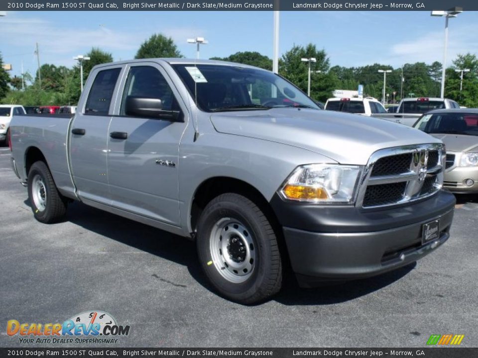 2010 Dodge Ram 1500 ST Quad Cab Bright Silver Metallic / Dark Slate/Medium Graystone Photo #4