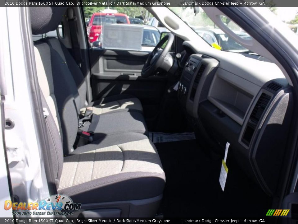 2010 Dodge Ram 1500 ST Quad Cab Bright Silver Metallic / Dark Slate/Medium Graystone Photo #9