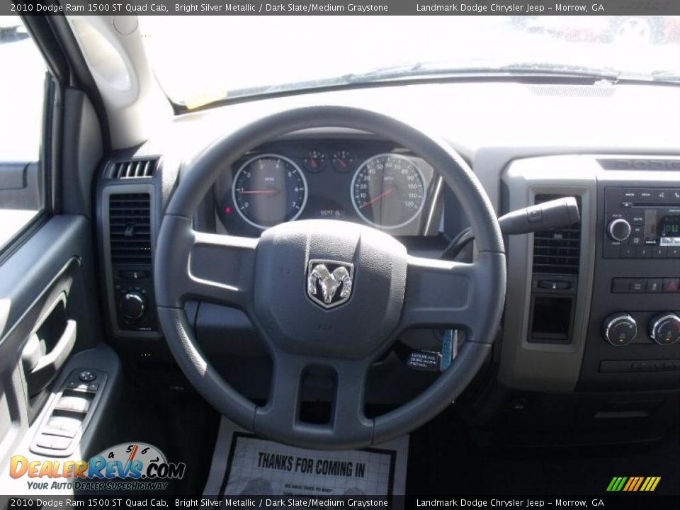 2010 Dodge Ram 1500 ST Quad Cab Bright Silver Metallic / Dark Slate/Medium Graystone Photo #11