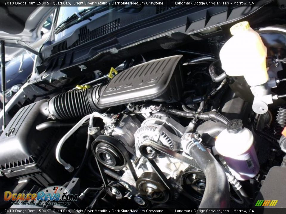 2010 Dodge Ram 1500 ST Quad Cab Bright Silver Metallic / Dark Slate/Medium Graystone Photo #12