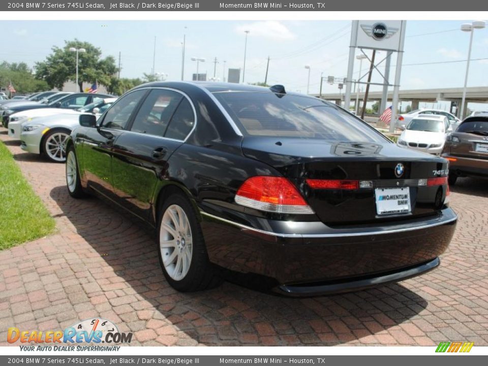 2004 BMW 7 Series 745Li Sedan Jet Black / Dark Beige/Beige III Photo #5
