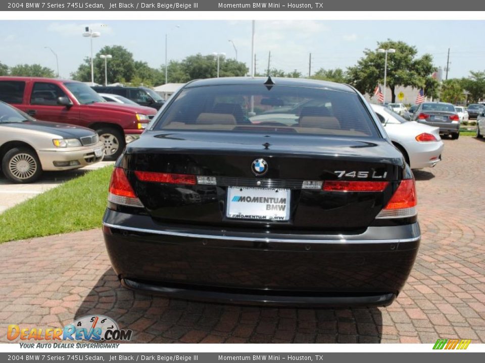 2004 BMW 7 Series 745Li Sedan Jet Black / Dark Beige/Beige III Photo #6