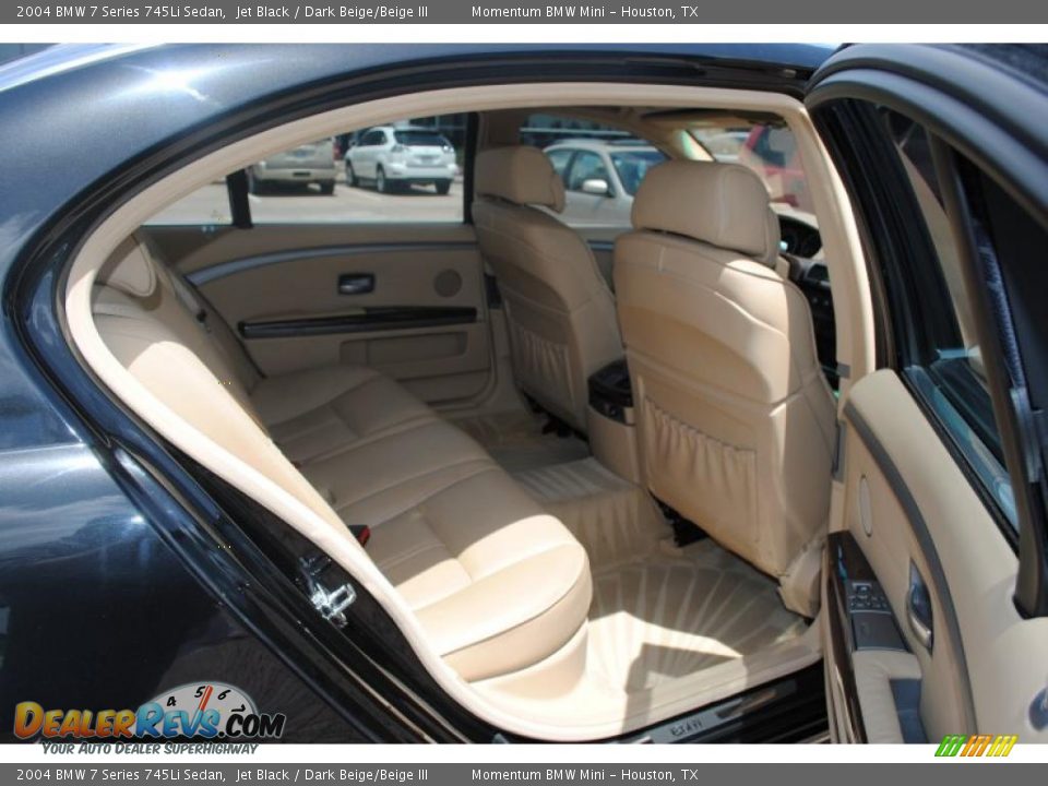 2004 BMW 7 Series 745Li Sedan Jet Black / Dark Beige/Beige III Photo #10