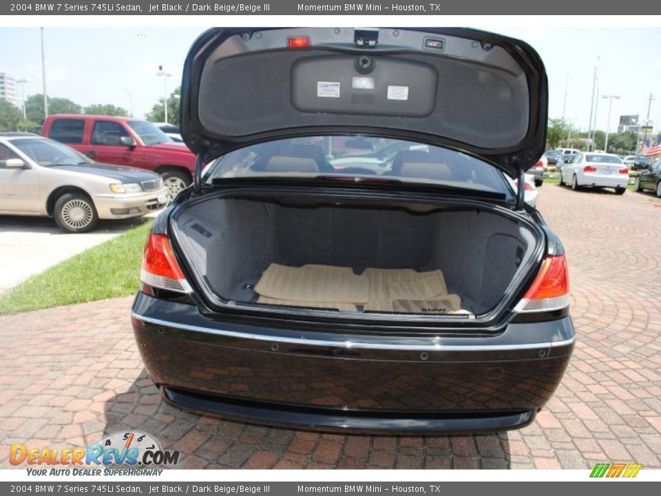 2004 BMW 7 Series 745Li Sedan Jet Black / Dark Beige/Beige III Photo #11