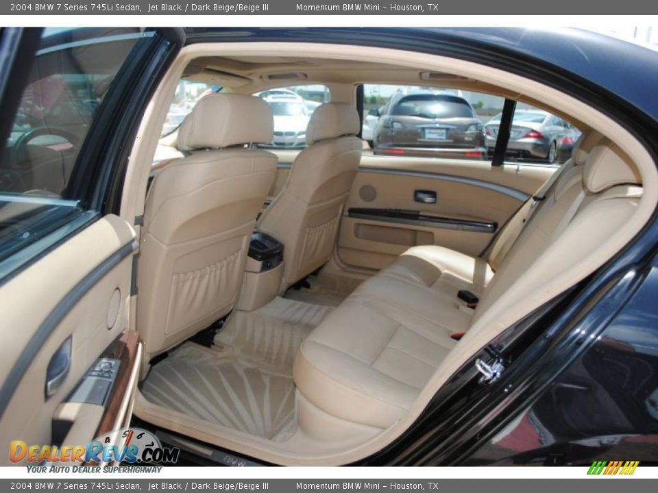 2004 BMW 7 Series 745Li Sedan Jet Black / Dark Beige/Beige III Photo #12