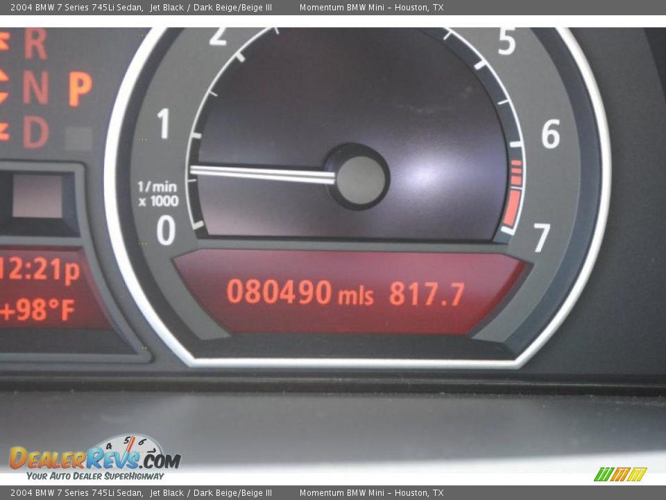 2004 BMW 7 Series 745Li Sedan Jet Black / Dark Beige/Beige III Photo #16