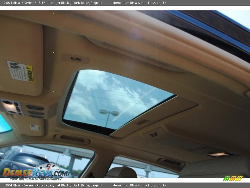 2004 BMW 7 Series 745Li Sedan Jet Black / Dark Beige/Beige III Photo #17