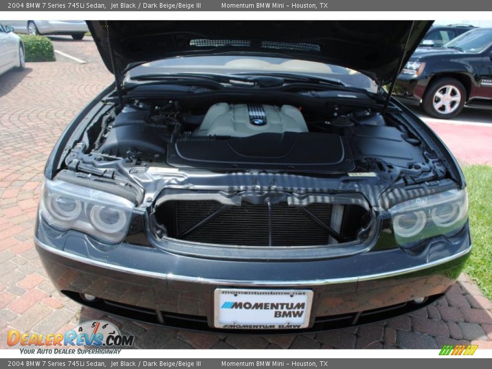 2004 BMW 7 Series 745Li Sedan Jet Black / Dark Beige/Beige III Photo #19