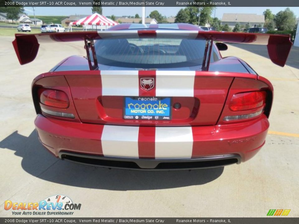2008 Dodge Viper SRT-10 ACR Coupe Venom Red Metallic / Black/Medium Slate Gray Photo #5