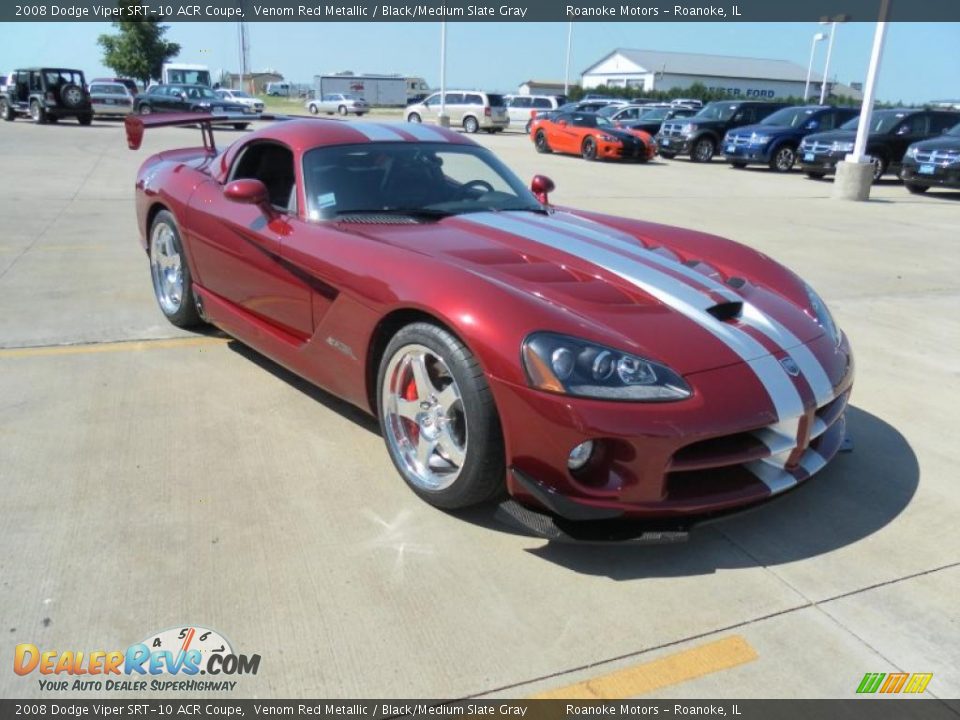 2008 Dodge Viper SRT-10 ACR Coupe Venom Red Metallic / Black/Medium Slate Gray Photo #11