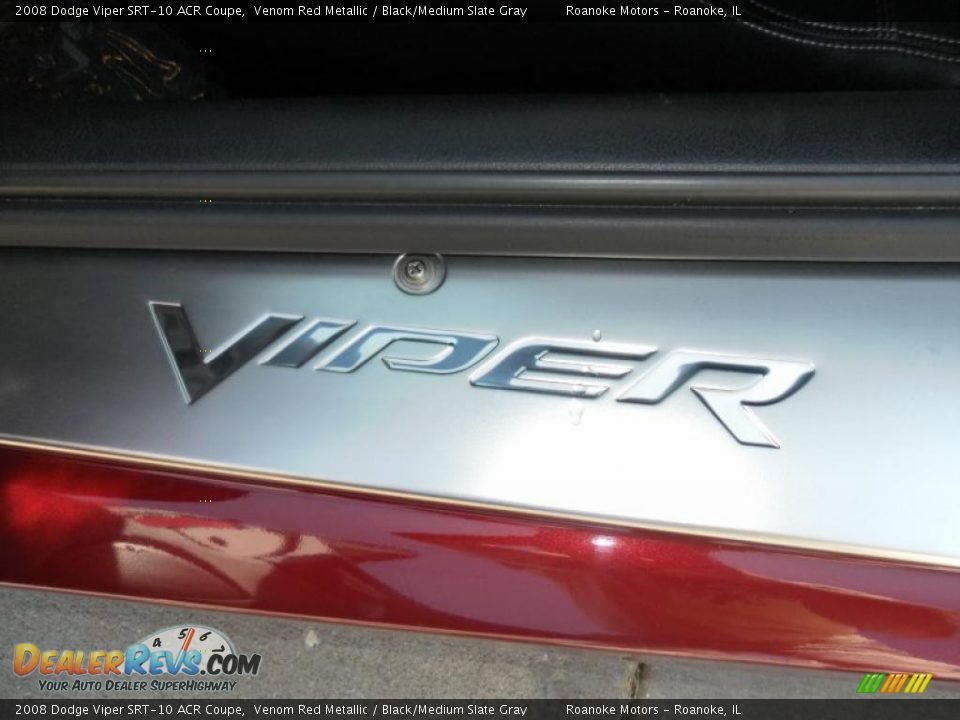 2008 Dodge Viper SRT-10 ACR Coupe Venom Red Metallic / Black/Medium Slate Gray Photo #22