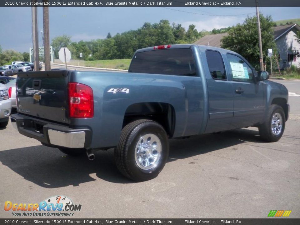 2010 Chevrolet Silverado 1500 LS Extended Cab 4x4 Blue Granite Metallic / Dark Titanium Photo #5