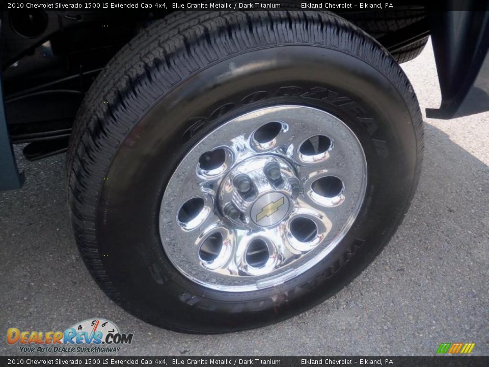 2010 Chevrolet Silverado 1500 LS Extended Cab 4x4 Blue Granite Metallic / Dark Titanium Photo #9