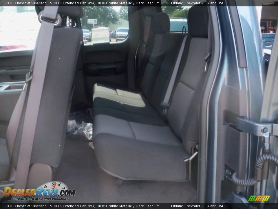 2010 Chevrolet Silverado 1500 LS Extended Cab 4x4 Blue Granite Metallic / Dark Titanium Photo #14