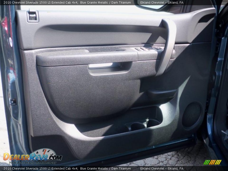 2010 Chevrolet Silverado 1500 LS Extended Cab 4x4 Blue Granite Metallic / Dark Titanium Photo #19