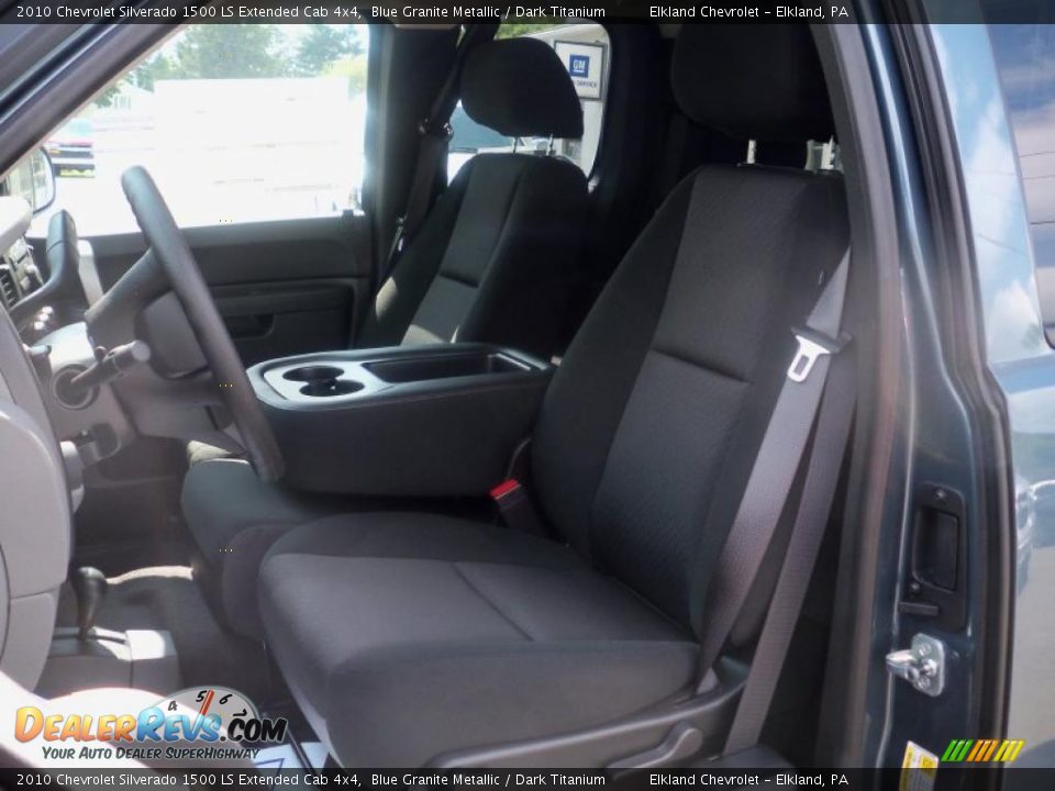 2010 Chevrolet Silverado 1500 LS Extended Cab 4x4 Blue Granite Metallic / Dark Titanium Photo #21