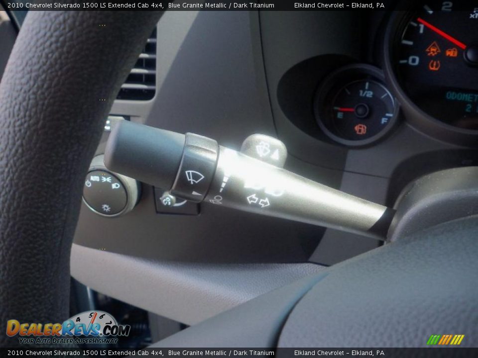 2010 Chevrolet Silverado 1500 LS Extended Cab 4x4 Blue Granite Metallic / Dark Titanium Photo #33