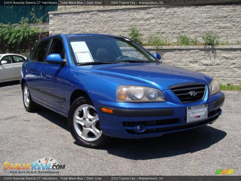 2004 Hyundai Elantra GT Hatchback Tidal Wave Blue / Dark Gray Photo #1