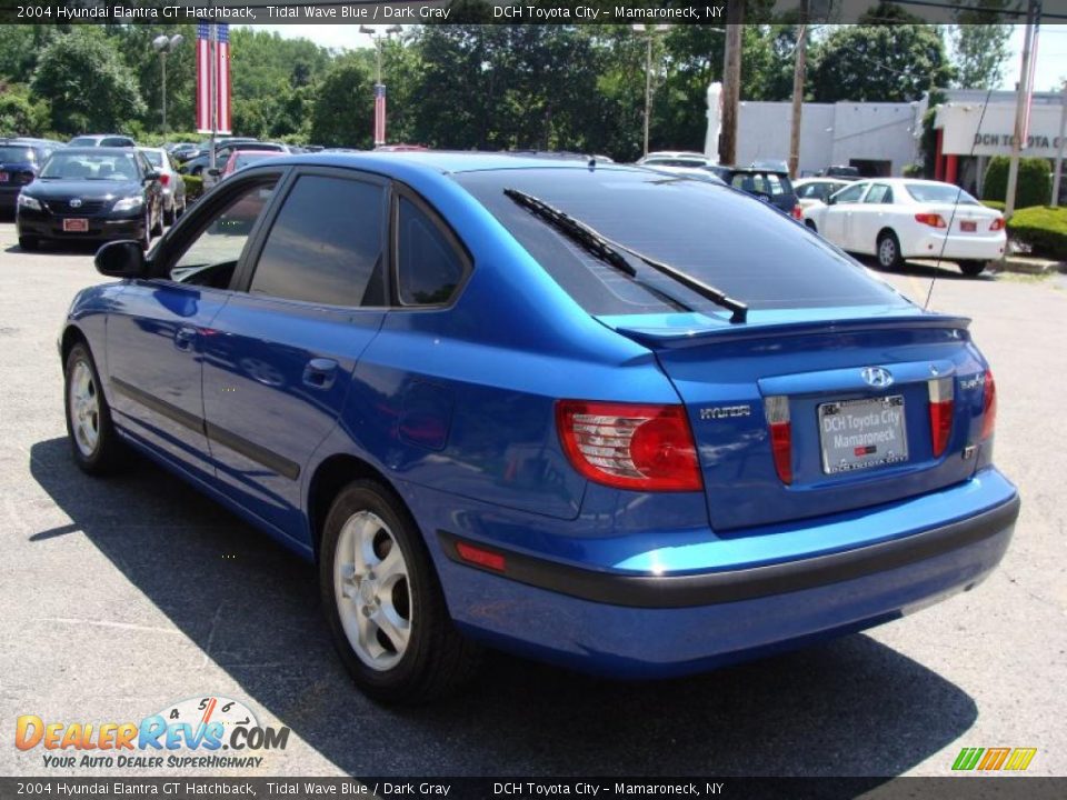 2004 Hyundai Elantra GT Hatchback Tidal Wave Blue / Dark Gray Photo #6