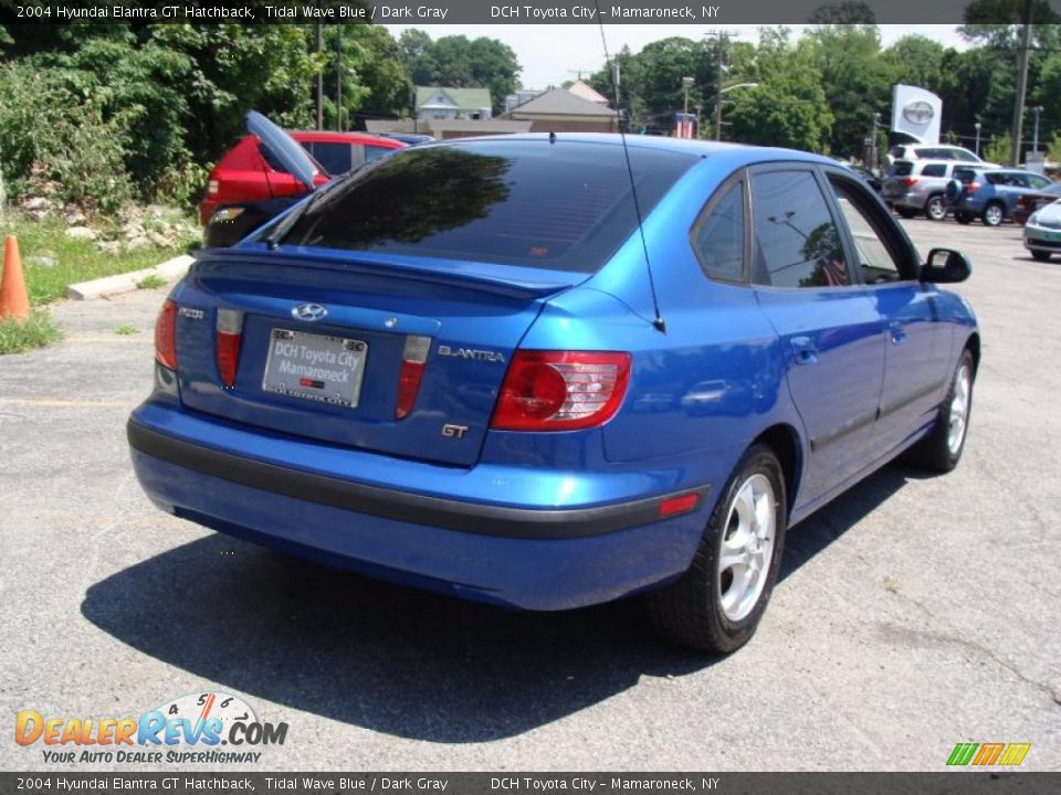 2004 Hyundai Elantra GT Hatchback Tidal Wave Blue / Dark Gray Photo #10