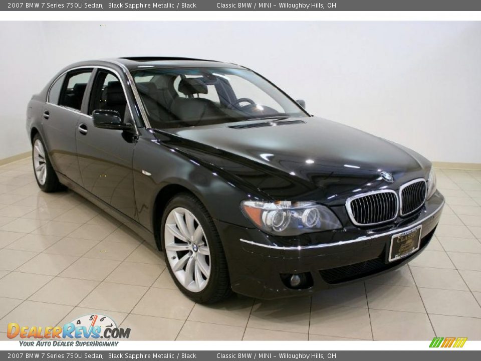 2007 BMW 7 Series 750Li Sedan Black Sapphire Metallic / Black Photo #1