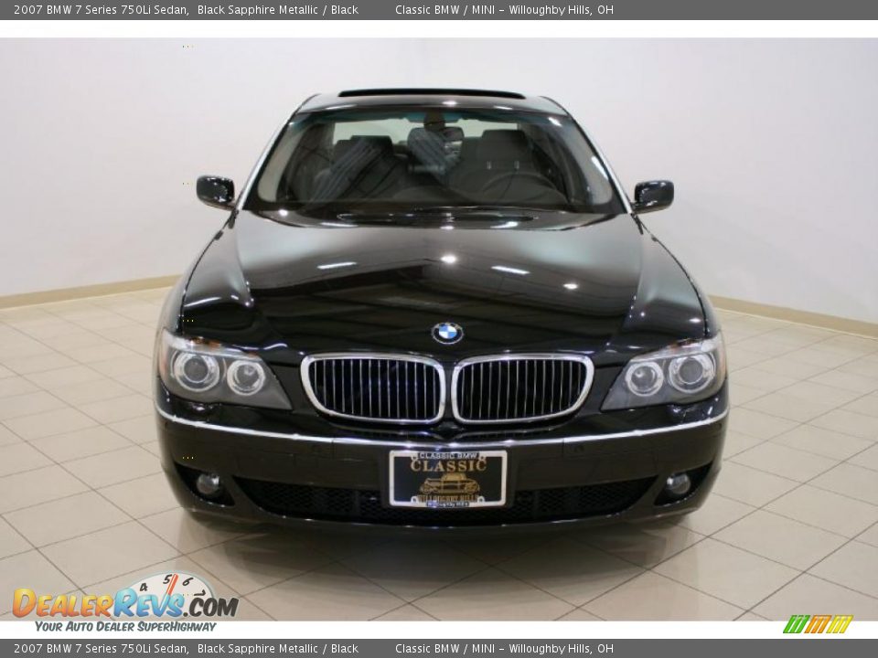 2007 BMW 7 Series 750Li Sedan Black Sapphire Metallic / Black Photo #2