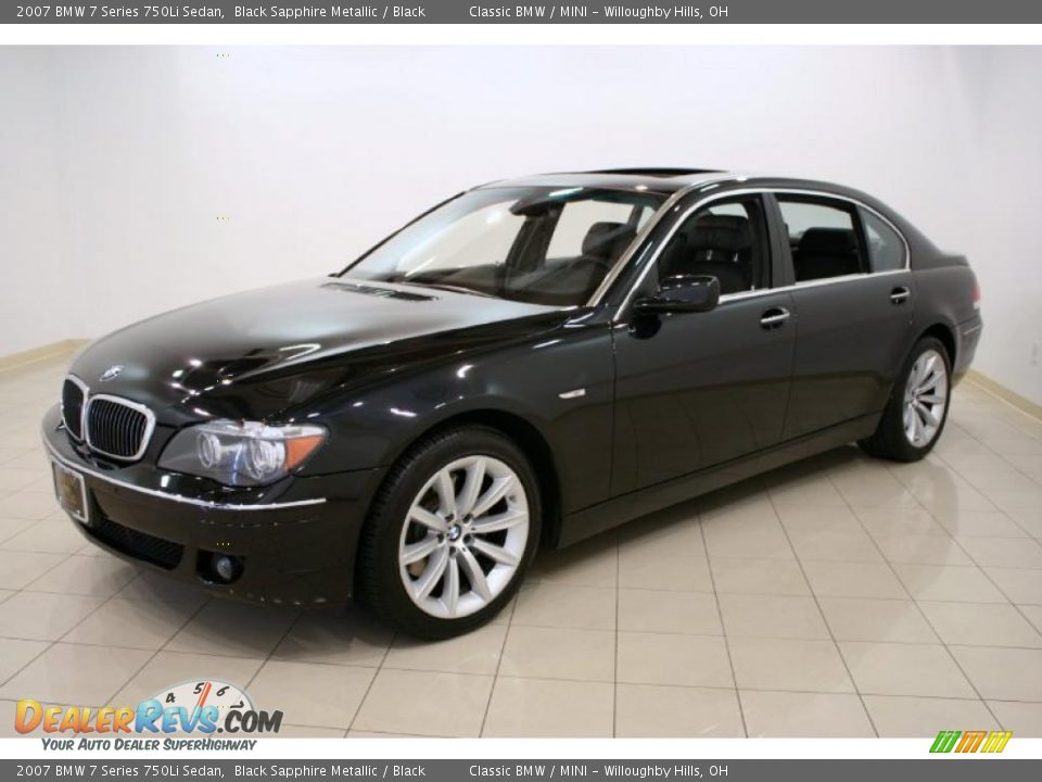 2007 BMW 7 Series 750Li Sedan Black Sapphire Metallic / Black Photo #3