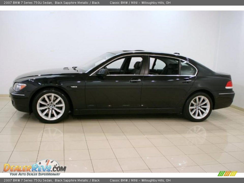 2007 BMW 7 Series 750Li Sedan Black Sapphire Metallic / Black Photo #4
