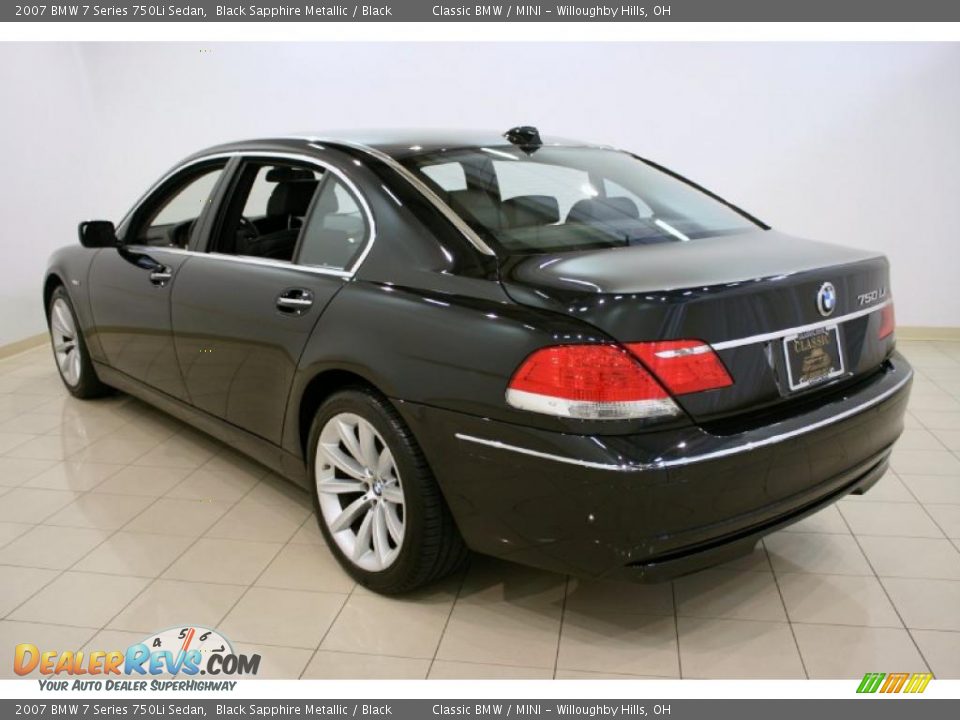 2007 BMW 7 Series 750Li Sedan Black Sapphire Metallic / Black Photo #5
