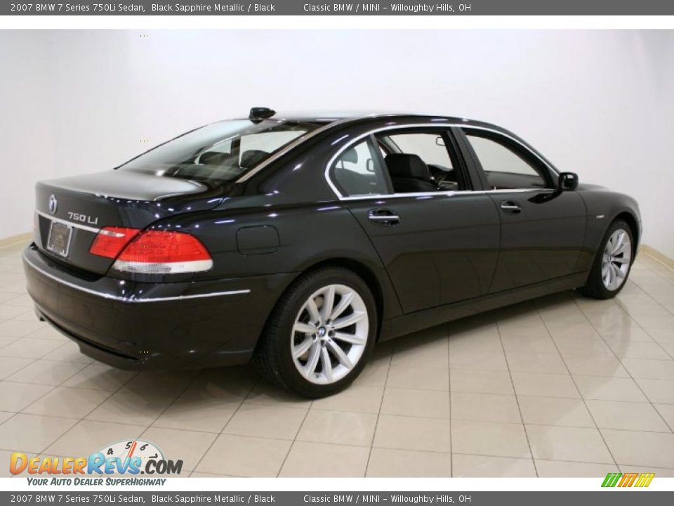 2007 BMW 7 Series 750Li Sedan Black Sapphire Metallic / Black Photo #7