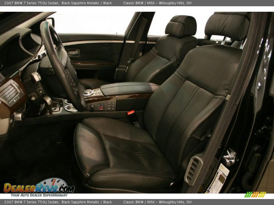 2007 BMW 7 Series 750Li Sedan Black Sapphire Metallic / Black Photo #11