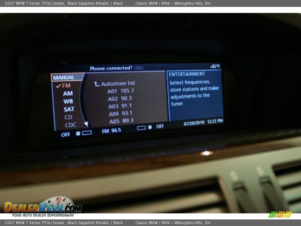 2007 BMW 7 Series 750Li Sedan Black Sapphire Metallic / Black Photo #19