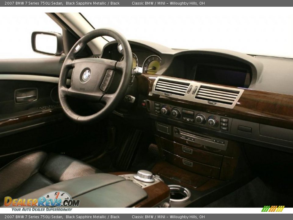 2007 BMW 7 Series 750Li Sedan Black Sapphire Metallic / Black Photo #21