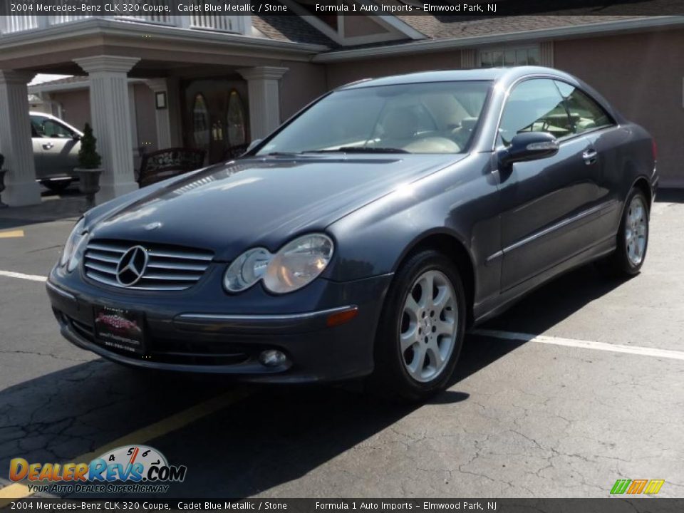2004 Mercedes-Benz CLK 320 Coupe Cadet Blue Metallic / Stone Photo #1