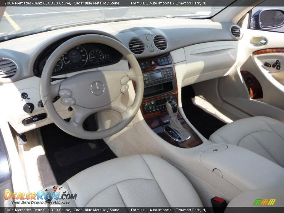 2004 Mercedes-Benz CLK 320 Coupe Cadet Blue Metallic / Stone Photo #5