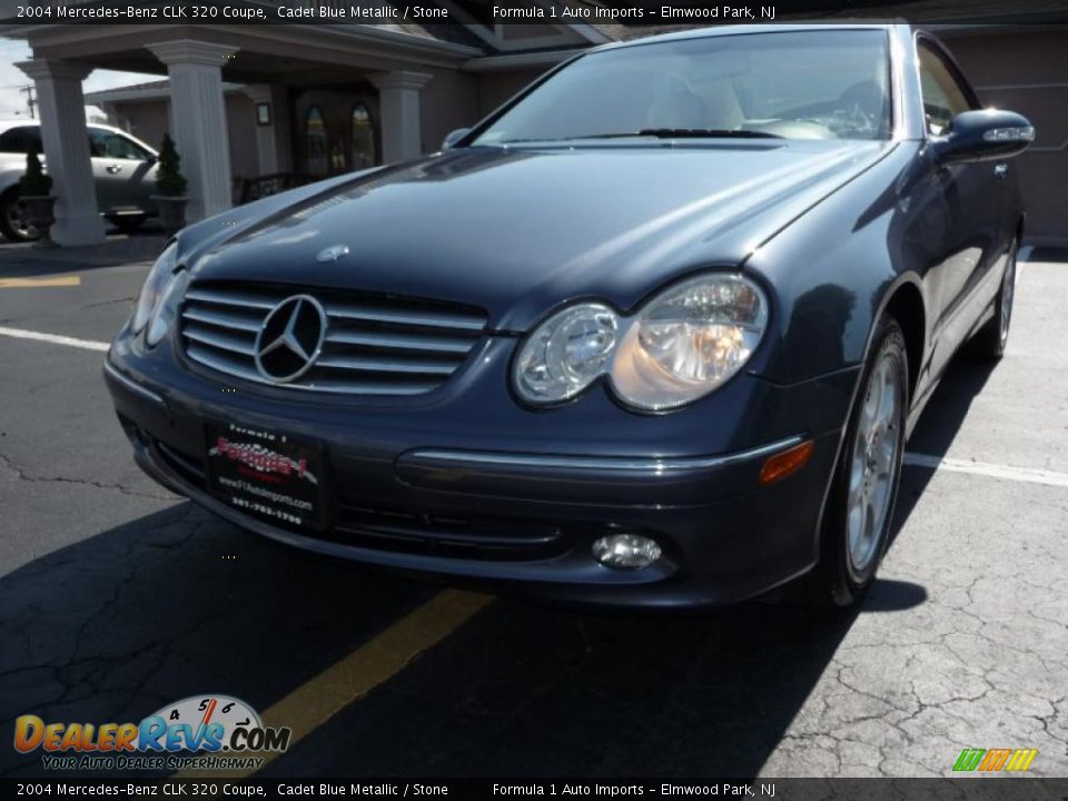2004 Mercedes-Benz CLK 320 Coupe Cadet Blue Metallic / Stone Photo #10