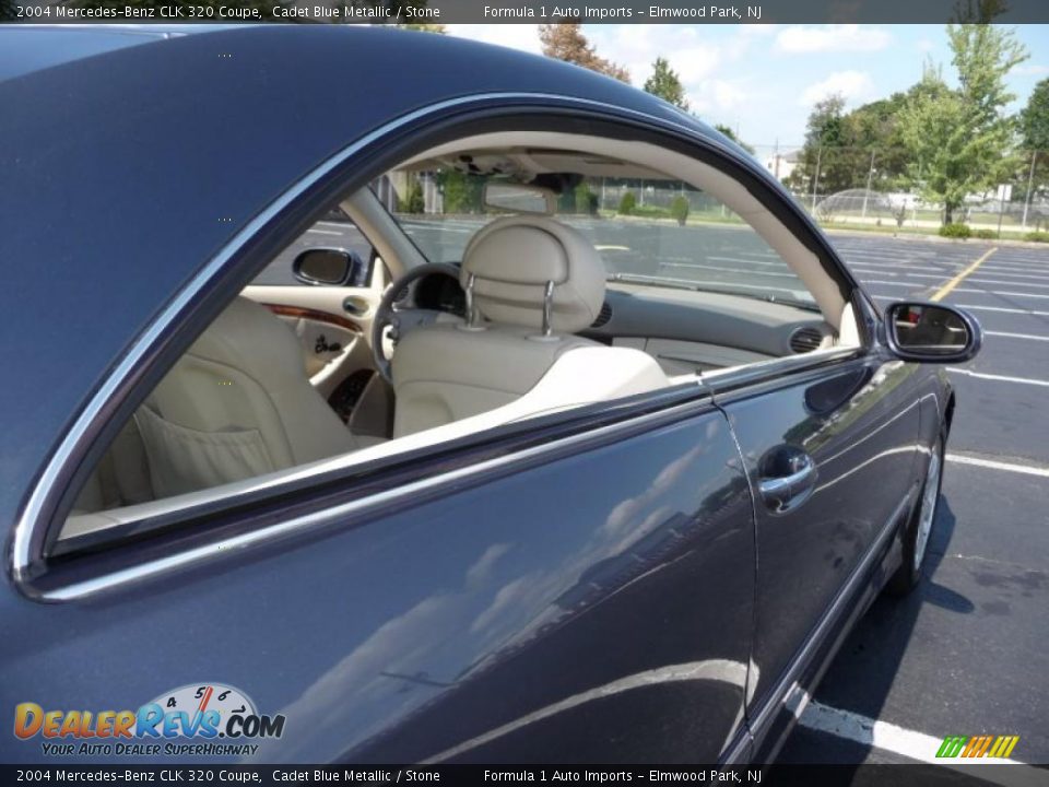 2004 Mercedes-Benz CLK 320 Coupe Cadet Blue Metallic / Stone Photo #14