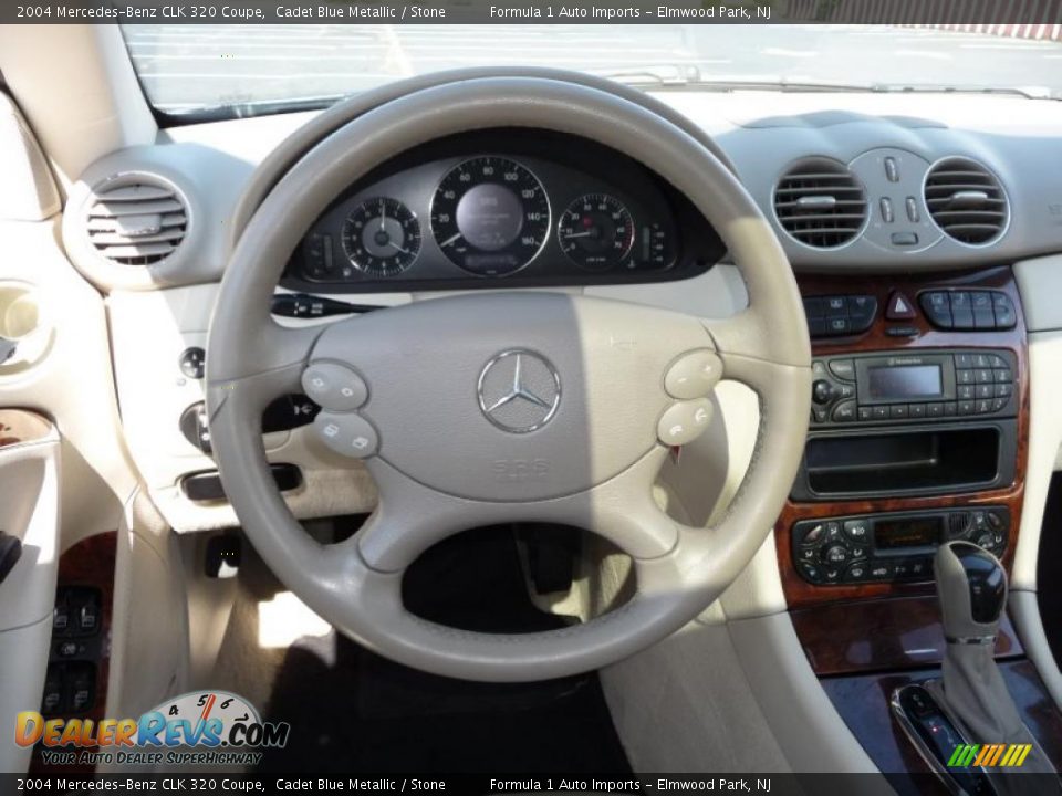 2004 Mercedes-Benz CLK 320 Coupe Cadet Blue Metallic / Stone Photo #18