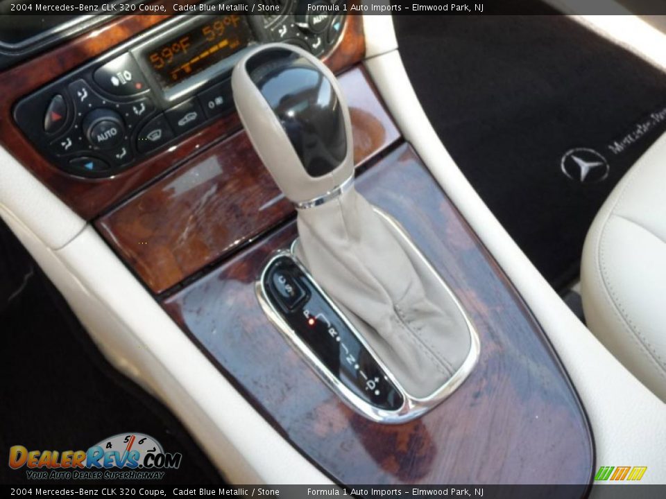 2004 Mercedes-Benz CLK 320 Coupe Cadet Blue Metallic / Stone Photo #24