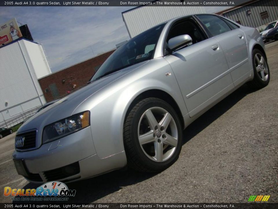 2005 Audi A4 3.0 quattro Sedan Light Silver Metallic / Ebony Photo #1