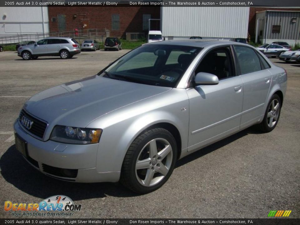 2005 Audi A4 3.0 quattro Sedan Light Silver Metallic / Ebony Photo #2