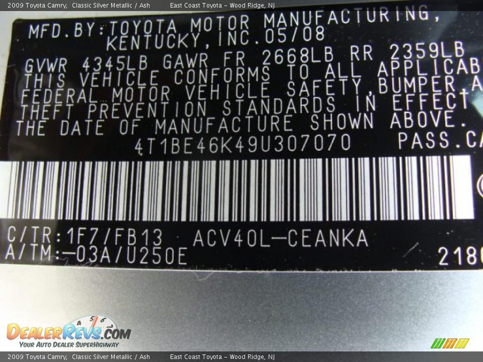 2009 Toyota Camry Classic Silver Metallic / Ash Photo #15