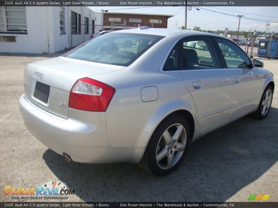 2005 Audi A4 3.0 quattro Sedan Light Silver Metallic / Ebony Photo #8