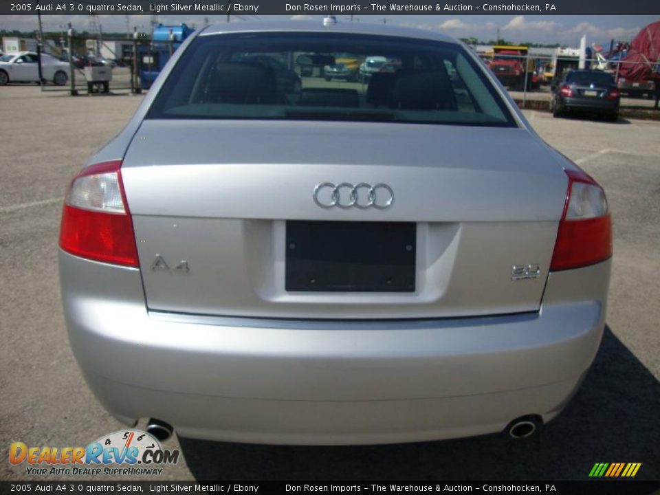 2005 Audi A4 3.0 quattro Sedan Light Silver Metallic / Ebony Photo #9
